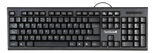 Teclado Techzone Tz16tec01-ala, Alámbrico Usb Negro Español