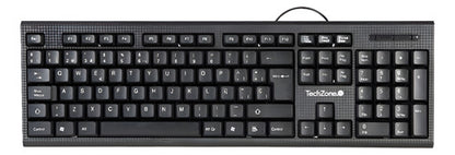 Teclado Techzone Tz16tec01-ala, Alámbrico Usb Negro Español