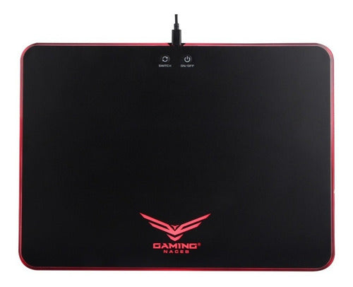 Gaming Naceb Mousepad Base Rigida Na-0927 Iluminacion Rgb 36cm X 26cm