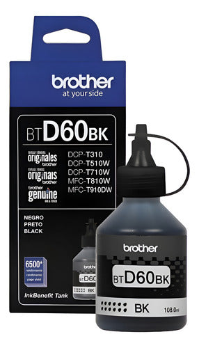 Tanque De Tinta Brother Btd60bk Negro, 6500 Páginas