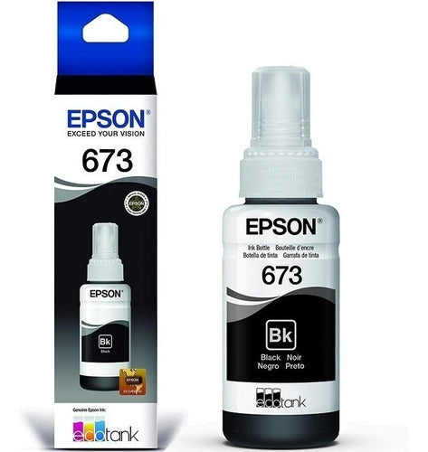 Tanque De Tinta (ecotank) Epson 673 Negro 70ml Original