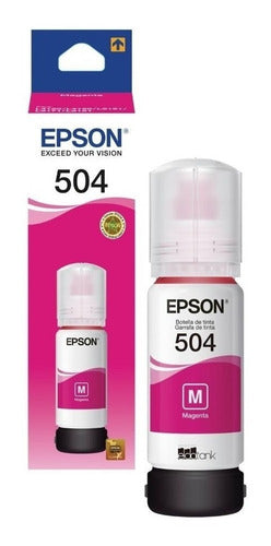 Tanque Tinta Epson T504 Magenta 70m L4150 L4160 L6161 L6171