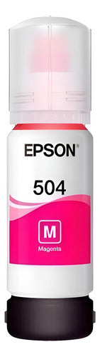 Tanque Tinta Epson T504 Magenta 70m L4150 L4160 L6161 L6171