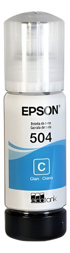 Tanque De Tinta Epson T504 Cian, 70ml T504220-al