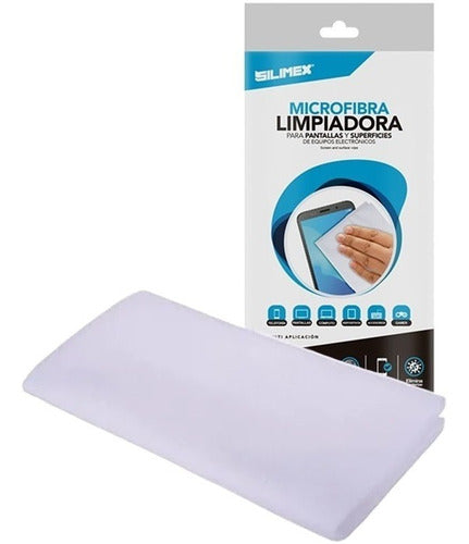 Toalla Seca Microfibra Silimex Limpieza Pantallas Y Superficies 30x30 Cm Holo White