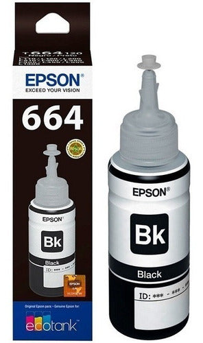 Tanque De Tinta (ecotank) Epson 664 Negro 70ml Ecotank