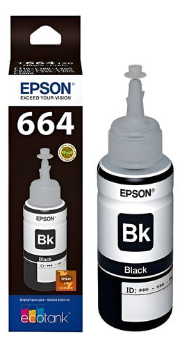 Tanque De Tinta (ecotank) Epson 664 Negro 70ml Ecotank