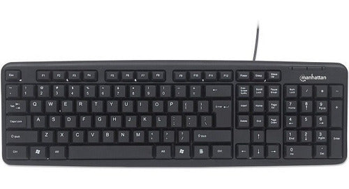 Kit De Teclado Mouse Manhattan 178464 Alámbrico Usb Negro Negro