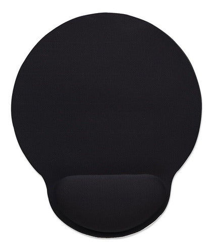 Mousepad Manhattan Descansa Muñecas Gel 20x24cm 4mm Negro Negro