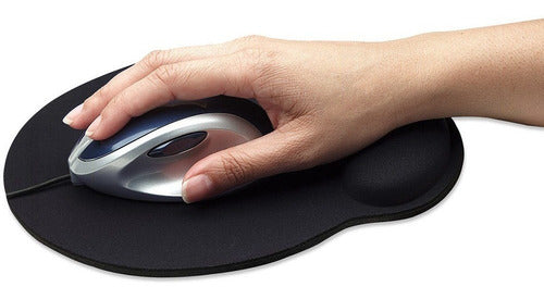 Mousepad Manhattan Descansa Muñecas Gel 20x24cm 4mm Negro Negro