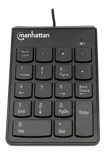 Manhattan Teclado Numérico 176354, Alámbrico, Usb, Negro Negro Español