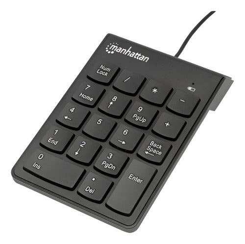 Manhattan Teclado Numérico 176354, Alámbrico, Usb, Negro Negro Español