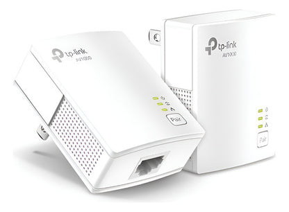 TP-Link TP-PA7017 - Powerline Starter Kit AV1000 Puerto Gigabit, Plug & Play, Ethernet sobre alimentación, tamaño nano con cable, red doméstica expandida con conexiones estables, ideal para Smart TV