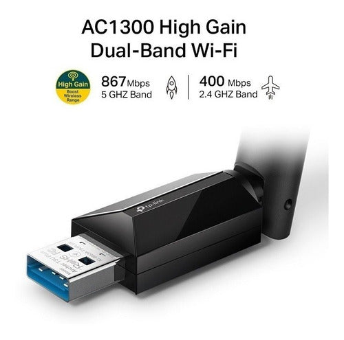 Adaptador Red Inalambrica Usb Tp-link Archer T3u Plus Dual