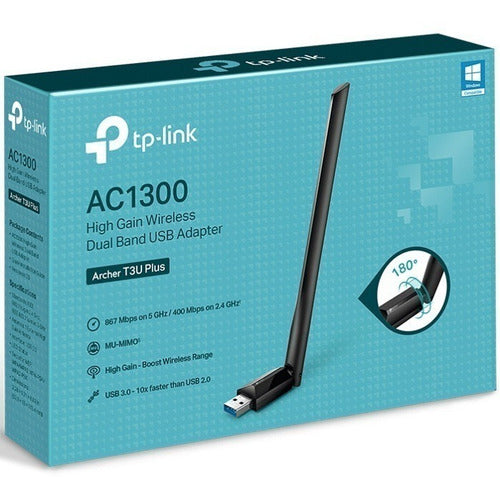 Adaptador Red Inalambrica Usb Tp-link Archer T3u Plus Dual