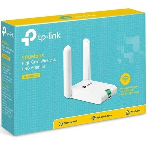Adaptador Red Wifi Usb Tp-link Tl-wn822n 300mbps 2 Antenas