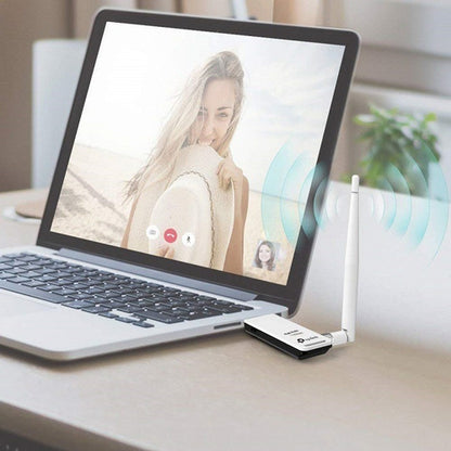 TP-LINK TL-WN722N 150Mbit/s adaptador y tarjeta de red - Accesorio de red (Inalámbrico, USB, 150 Mbit/s, Atheros, 4 dBi, 2.4 - 2.4835 GHz), Blanco