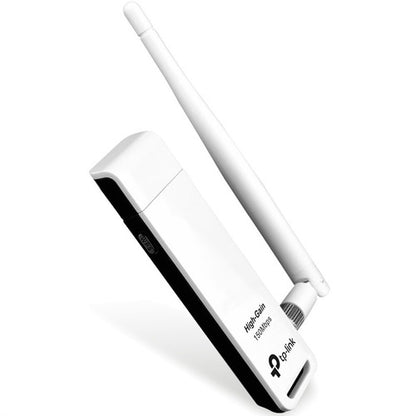 TP-LINK TL-WN722N 150Mbit/s adaptador y tarjeta de red - Accesorio de red (Inalámbrico, USB, 150 Mbit/s, Atheros, 4 dBi, 2.4 - 2.4835 GHz), Blanco