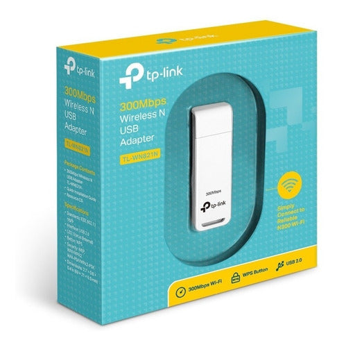 Tp-link Adaptador De Red Usb Tl-wn821n, Inalámbrico, 2.4ghz