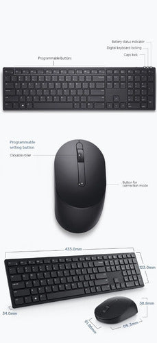 Kit Dell Teclado Y Mouse  Inalambrico En  Español Original