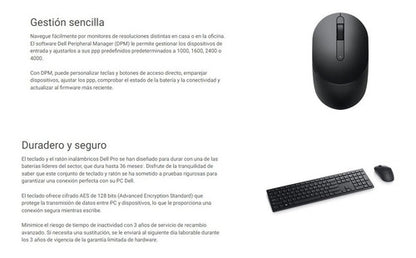 Kit Dell Teclado Y Mouse  Inalambrico En  Español Original