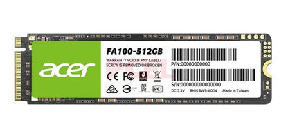 Ssd Acer Fa100 Nvme, 512gb, Pci Express 3.0, M.2