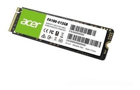 Ssd Acer Fa100 Nvme, 512gb, Pci Express 3.0, M.2