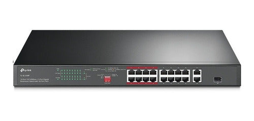 Switch Tp-link Fast Ethernet Tl-sl1218p, 16 Puertos 100mbps