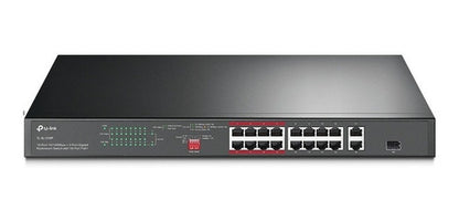 Switch Tp-link Fast Ethernet Tl-sl1218p, 16 Puertos 100mbps