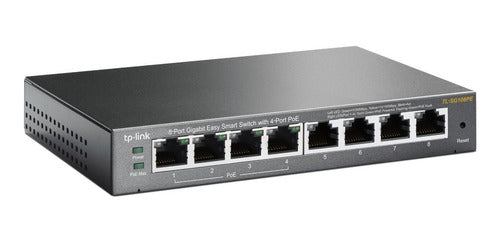 Switch Tp-link Tl-sg108pe, Negro, 8 Puertos 10/100/1000 Mbps