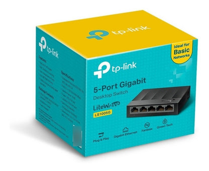 Switch Tp-link Gigabit Ethernet Ls1005g 5 Puertos 10 Gbit