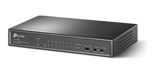 Switch Tp-link Tl-sf1009p 8 Puertos 10/100 Mbps Poe Negr /vc