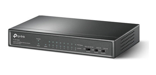 Switch Tp-link Tl-sf1009p 8 Puertos 10/100 Mbps Poe Negr /vc