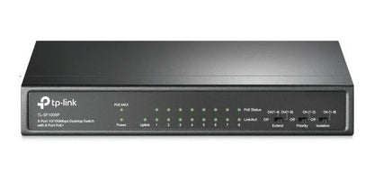 Switch Tp-link Tl-sf1009p 8 Puertos 10/100 Mbps Poe Negr /vc