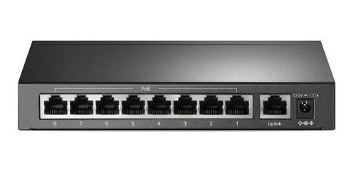 Switch Tp-link Tl-sf1009p 8 Puertos 10/100 Mbps Poe Negr /vc