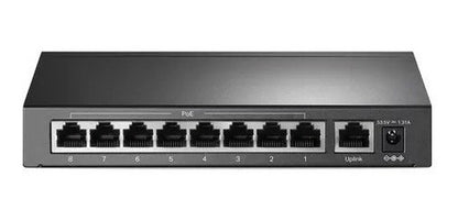 Switch Tp-link Tl-sf1009p 8 Puertos 10/100 Mbps Poe Negr /vc