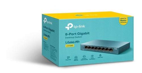 Switch Tp-link Gigabit Ethernet Ls108g, 8 Puertos 11.9 Mpps