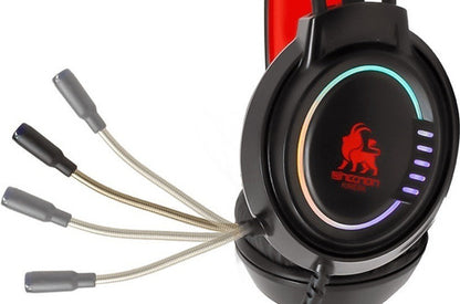 Necnon Audífonos Gamer Nbhg-kimera Alámbrico 3.5mm Negrorojo