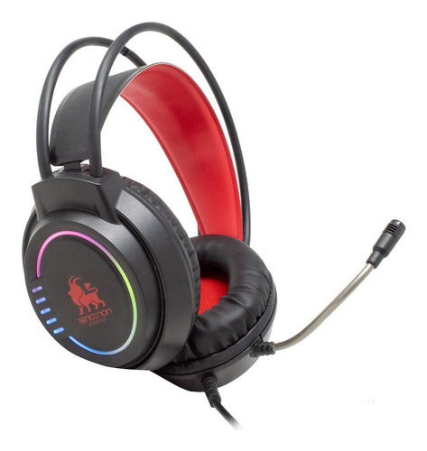 Necnon Audífonos Gamer Nbhg-kimera Alámbrico 3.5mm Negrorojo