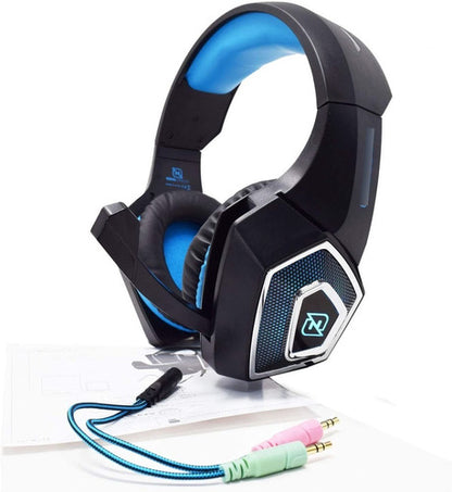 Necnon Audífonos Gamer Nbhg-dragon Alámbrico 3.5mm Negroazul