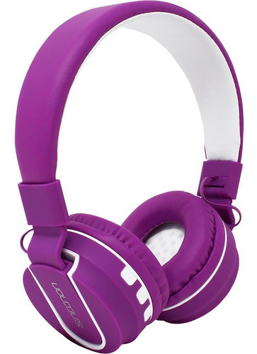 Necnon Audífonos Micrófono Nbh-05 Bluetooth Inalám Morado