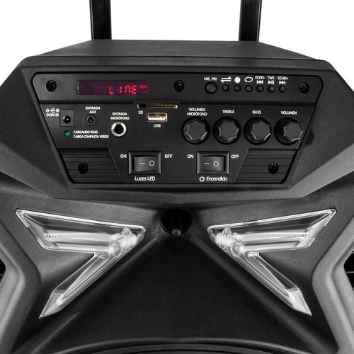 Bocina Bafle Amplificado 15  Vorago Ksp-501 Recargable 1 Mic