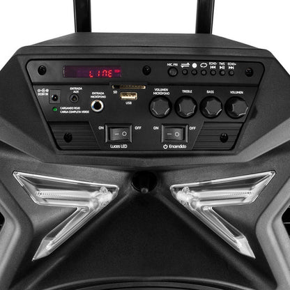 Bocina Bafle Amplificado 15  Vorago Ksp-501 Recargable 1 Mic