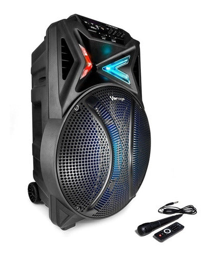 Bocina Bafle Amplificado 15  Vorago Ksp-501 Recargable 1 Mic