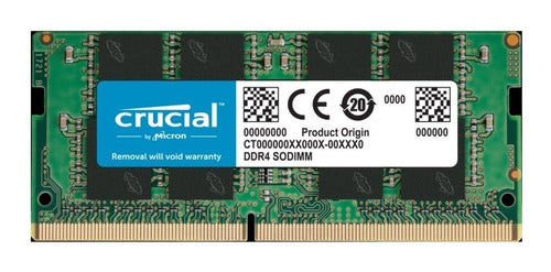 Memoria Ram Color Verde  8gb 1 Crucial Ct8g4sfra32a