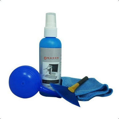 Kit Limpiador Multiusos Y Pantallas Paño Liquido Cepillo