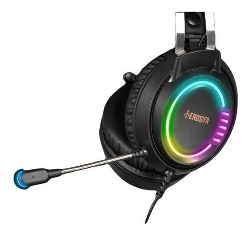 Gamdias Audífonos Gamer EROS M3, Alámbrico, 1.8 Metros, USB, Negro