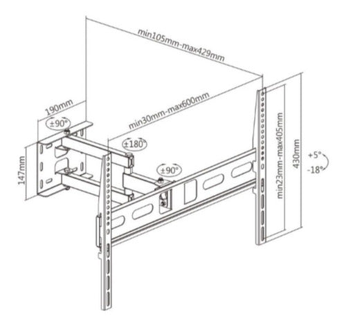 Soporte Movil Para Tv Pantalla Lcd De 32 A 70 Pulgadas