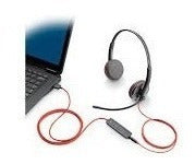 Poly Audífonos Micrófono Binaural Blackwire Alámbrico Negro
