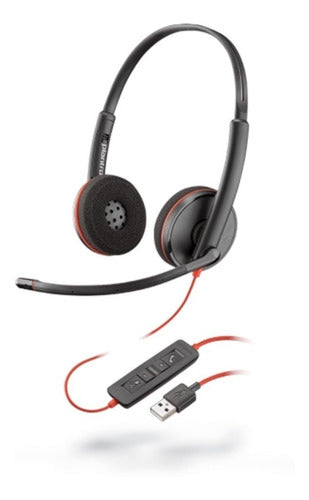 Poly Audífonos Micrófono Binaural Blackwire Alámbrico Negro